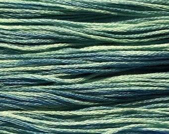 Weeks Dye Works, Aqua, WDW-2131, 5 YARD Skein, Cotton Floss, Embroidery Floss, Counted Cross Stitch, Hand Embroidery, PunchNeedle