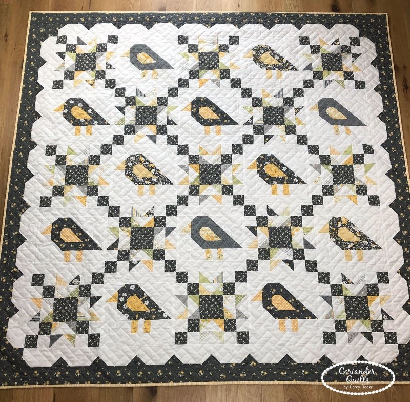 Quilt Pattern, Fly Away Blackbird, Country Rustic, Blackbirds, Cottage