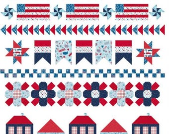Quilt Pattern, Let Freedom Ring, Patriotic Decor, Red, White, and Blue, Independence Day, Lindsey Weight, Primrose Cottage, PATTERN ONLY