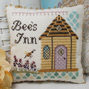 Counted Cross Stitch Pattern, Bee's Inn, At The Inn Series, Hive House, Bees, Carolyn Robbins, KiraLyns Needlearts. PATTERN ONLY