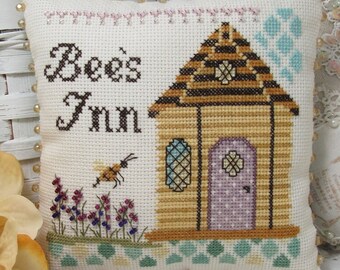 Counted Cross Stitch Pattern, Bee's Inn, At The Inn Series, Hive House, Bees, Carolyn Robbins, KiraLyns Needlearts. PATTERN ONLY