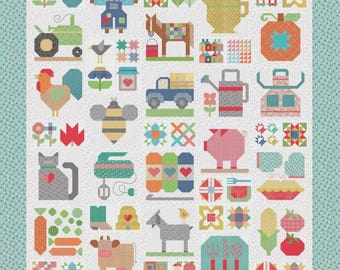 Quilt Book, Farm Girl Vintage 2, Spiral Bound, Softcover Book, Star Quilts, Table Toppers, Doll Quilts, Pillows, Lori Holt, Bee in my Bonnet