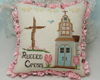 Counted Cross Stitch Pattern, Rugged Cross, Easter Decor, Inspirational, Carolyn Robbins, KiraLyns Needlearts, PATTERN ONLY