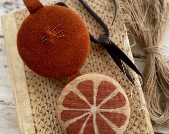 Counted Cross Stitch Pattern, Velvet Tangerine Needlebook, Primitive Decor, Needle Book, Stacy Nash.  PATTERN ONLY