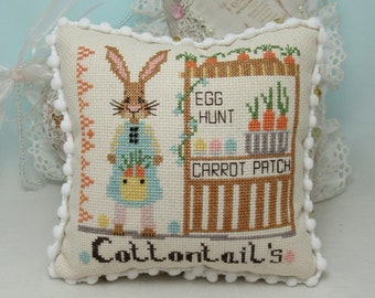 Counted Cross Stitch Pattern, Cottontail's, Easter Decor, Carrots, Bunnies, Easter Eggs, KiraLyn's Needlearts, PATTERN ONLY