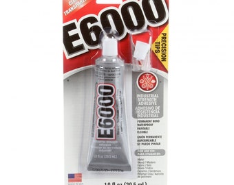 E6000, Adhesive, Craft Glue, Jewelry Making, Metal Adhesive, Wood, Glass, Plastics, Tin, Ceramic, Cement, Rubber, Vinyl, Leather, Fabric