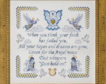 Counted Cross Stitch, Angel Voices, Christian, Christian Quote, Angel Motifs, Cheryl Granda, Glendon Place, PATTERN ONLY