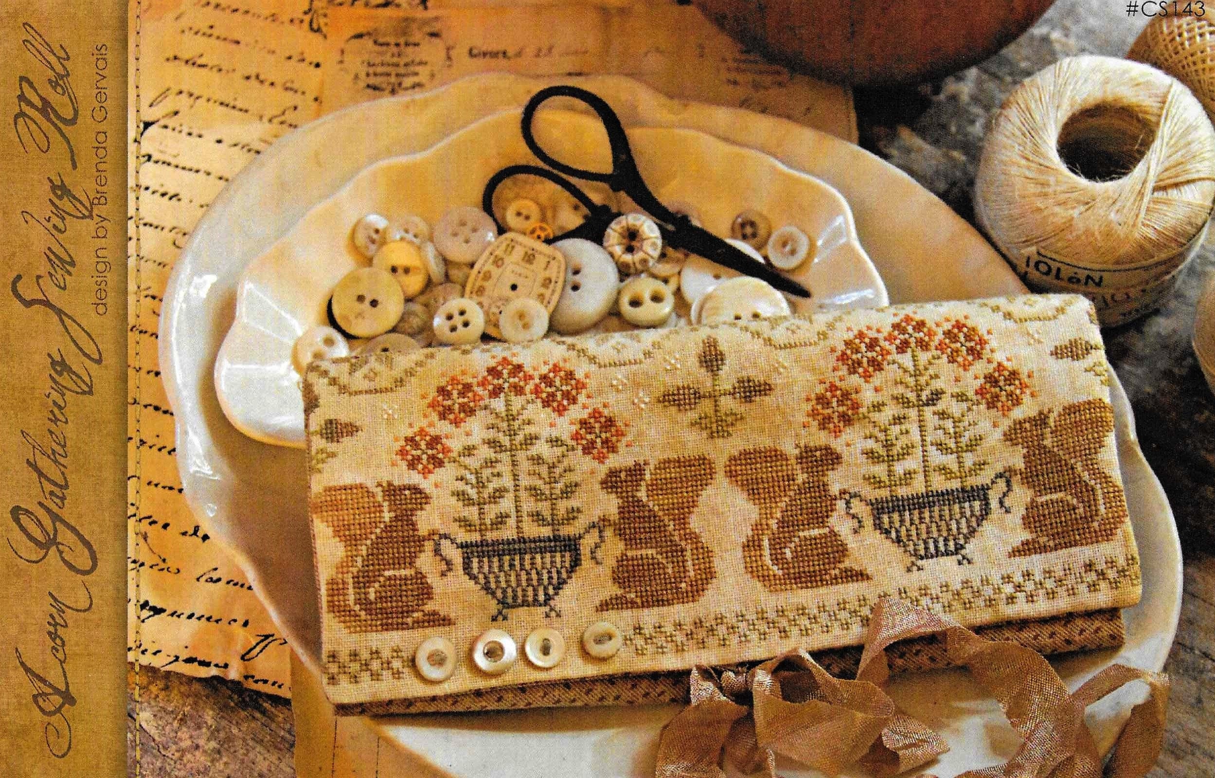 Counted Cross Stitch Pattern, Acorn Gathering, Sewing Roll ...