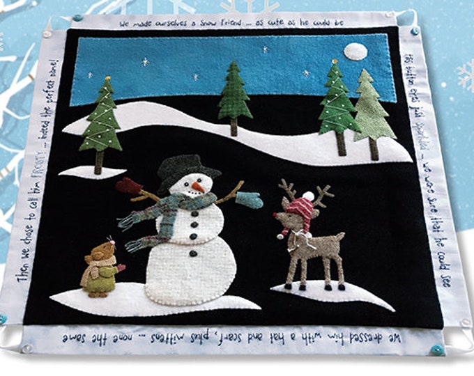 Wool Applique Pattern, the Perfect Name, Wall Hanging, Table Runner