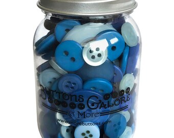 Open Seas, Mason Jar, Sewing Buttons, 2 Hole Buttons, 4 Hole Buttons, Craft Buttons, Button Embellishment, Notions, Buttons Galore & More