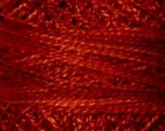 Valdani Thread, Size 8, O532, Perle Cotton, Shaded Brick, Punch Needle, Embroidery, Penny Rugs, Primitive Stitching, Sewing Accessory