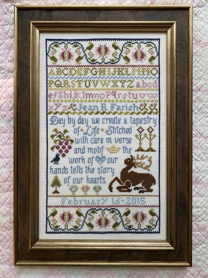 Counted Cross Stitch The Deer & The Grapes Cross Stitch | Etsy