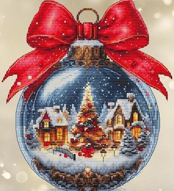 Counted Cross Stitch Pattern, Christmas Ball, Christmas Decor
