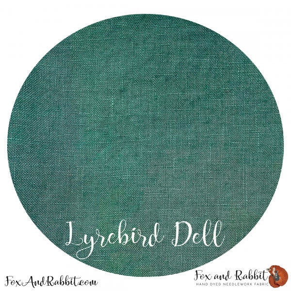 36 Count Linen, Lyrebird Dell, Fox and Rabbit Designs, Linen, Counted