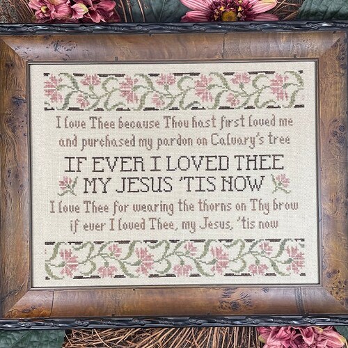 The Old Rugged Cross Hymn Cross Stitch Pattern My Big Toe Etsy