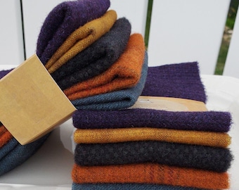 Wool, Moonshine, Wool Bundle, Wool Buddies, Felted Wool, Wool Chunk Pack, Overdyed Wool, Wool Applique, Felted Pack, Sew Cherished