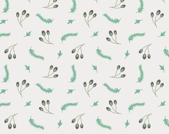 Quilt Fabric, In The Woods, Dust, Green White, 100% Cotton, Quilters Cotton, Cotton Fabric, Premium Cotton, Alisse Courter, Camelot Fabrics