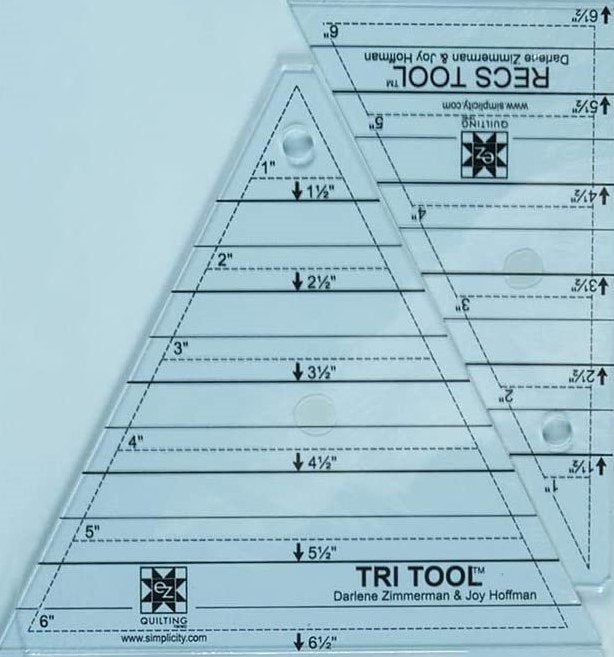 Creative Grids Half Sixty Triangle Acrylic Quilting Ruler Template, 12.5  Tall cgrT30 