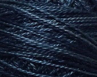 Valdani 3 Strand, H207, Darkened Blue,  Cotton Floss, Punch Needle, Embroidery, Penny Rugs, Wool Applique, Cross Stitch, Hardanger, Tatting