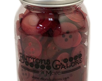 Merlot, Mason Jar, Sewing Buttons, 2 Hole Buttons, 4 Hole Buttons, Craft Buttons, Button Embellishment, Notions, Buttons Galore & More