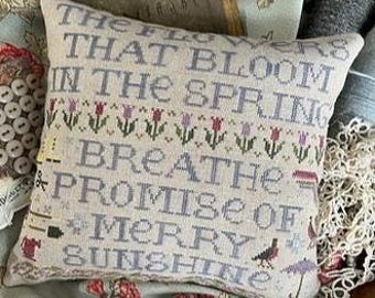 Counted Cross Stitch Pattern, Flowers that Bloom, Pillow Ornament, Bowl Filler, Pincushion, Flowers, Shakespeare's Peddler, PATTERN ONLY