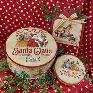 Counted Cross Stitch Pattern, Christmas Morning, Christmas Decor, Ornaments, Santa Claus, Sue Hillis Designs, PATTERN ONLY
