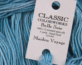 Belle Soie, Maiden Voyage, Classic Colorworks, 5 YARD Skein, Hand Dyed Silk, Embroidery Silk, Counted Cross Stitch, Hand Embroidery Thread