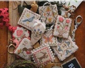 Counted Cross Stitch Pattern, Festive Little Fobs, Springtime Edition, Scissor Fob, Beth Twist, Heartstring Samplery, PATTERN ONLY