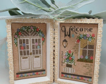 Counted Cross Stitch Pattern, Welcome Spring, Spring Decor, Porch, Carolyn Robbins, KiraLyns Needlearts, PATTERN ONLY