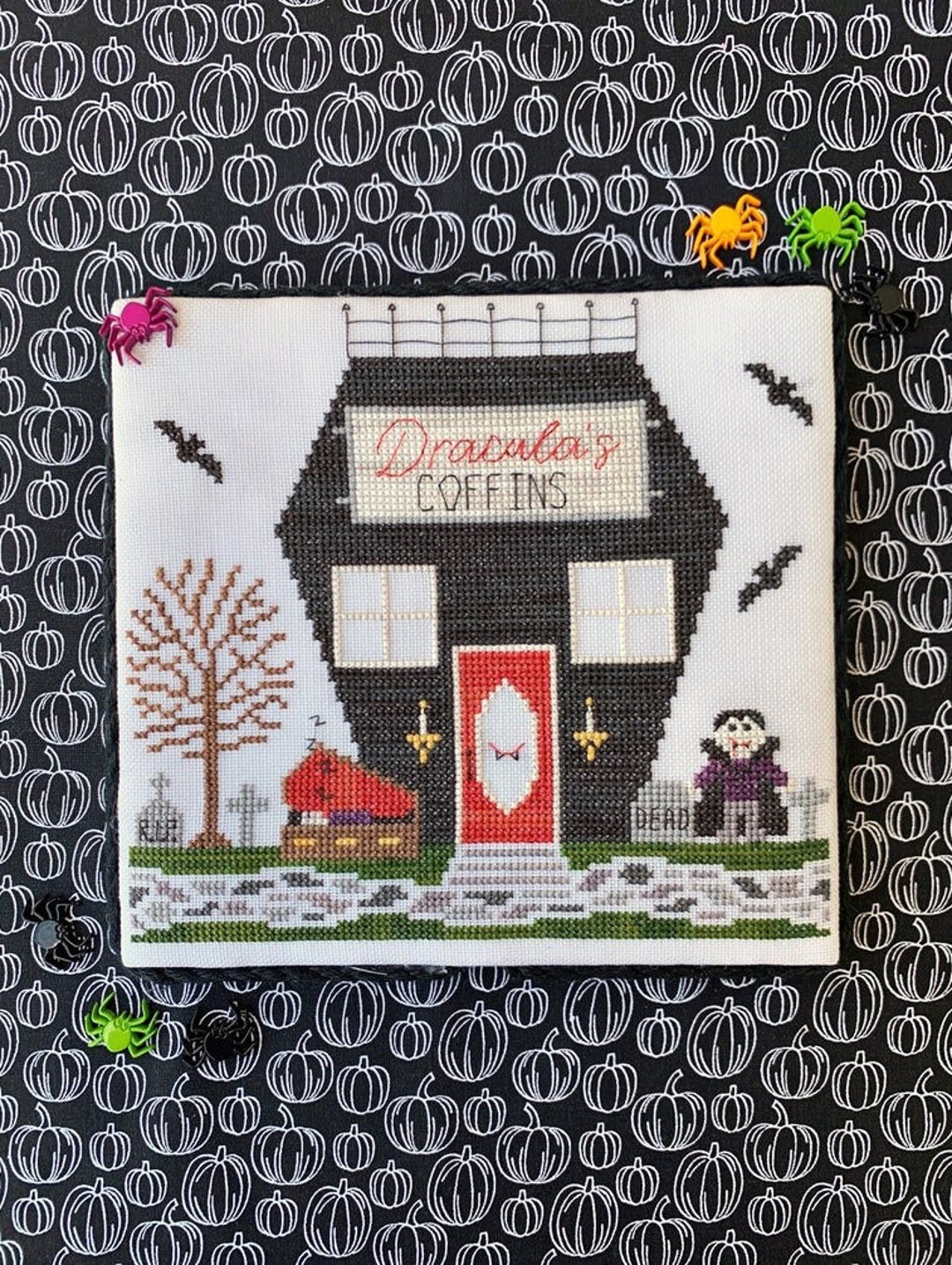 Counted Cross Stitch, Coffin Shop, Spooky Hollow Series, Halloween ...