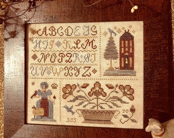 Cross Stitch Pattern, Sampler Patches (Revisited), Primitive Decor, Colonial Decor, American Heritage, Homespun Elegance, PATTERN ONLY