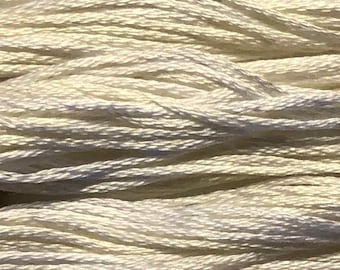 Weeks Dye Works, Whitewash, WDW-1091, 5 YARD Skein, Hand Dyed Cotton, Embroidery Floss, Counted Cross Stitch, Embroidery, PunchNeedle