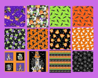 Quilt Fabric, Here We Glow, Glow in the Dark, Halloween Fabric, Skeletons, Quilters Cotton Fabric, Delphine Cubitt, Henry Glass Fabrics