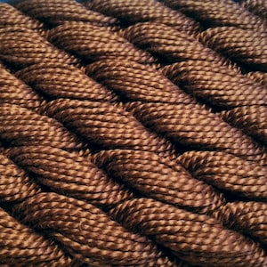 DMC Pearl Cotton, Size 5, DMC 801, Dark Coffee Brown, Embroidery Thread, Punch Needle, Penny Rugs, Primitive Stitching, Sewing Accessory