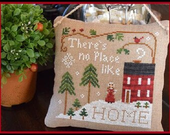 Counted Cross Stitch Pattern, No Place Like Home, Christmas Ornament, Snowman Ornament, Christmas, Little House Needleworks, PATTERN ONLY