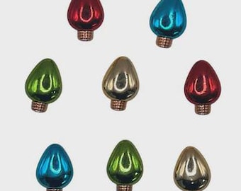 Luminous Lights, Metallic Christmas Buttons, Sewing Embellishment, Shank Buttons, Vintage Look, Embellishment, Buttons Galore & More, 4849