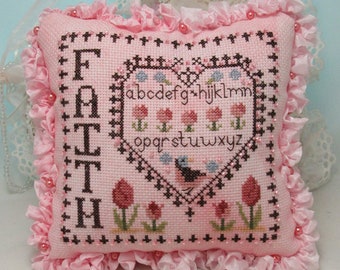 Counted Cross Stitch Pattern, Faith, Spring Decor, Inspirational, Carolyn Robbins, KiraLyns Needlearts, PATTERN ONLY
