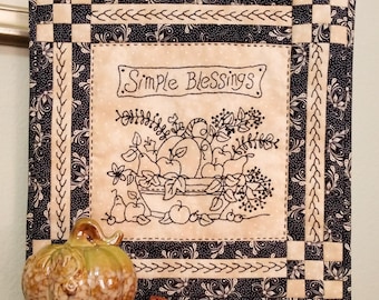 Machine Embroidery, Simple Blessings, Autumn Table Mat, In the Hoop Embroidery, Machine Embroidery CD, Quilting Designs, Bird Brain Designs