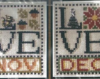 Counted Cross Stitch Pattern, Love Months Series, Love Bits, Monthly Decor, Charm Embellishments, Motifs, Borders, Hinzeit, PATTERN ONLY