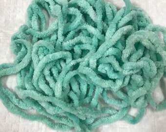 Chenille Trim, Sea Glass, Lady Dot Creates, Chenille, Hand Dyed Chenille, Cotton Chenille, Sewing Notion, Sewing Accessory, Sewing Trim