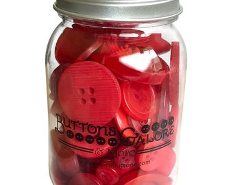 Big Apple, Mason Jar, Sewing Buttons, 2 Hole Buttons, 4 Hole Buttons, Craft Buttons, Button Embellishment, Buttons Galore & More