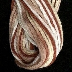 Valdani, 6 Strand Cotton Floss, M, Cappuccino, Embroidery Floss, Variegated Floss, Hand Dyed Floss, Wool Applique, Punch Needle
