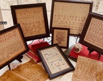 Counted Cross Stitch Pattern, American Marking Samplers, 1787-1882, Antique Samplers, Red Samplers, Alphabet, JBW Designs, PATTERN ONLY