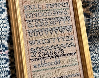Cross Stitch Pattern, Maria, British Marking Sampler, Reproduction Sampler, Alphabet Sampler, Band Sampler, Homespun Elegance, PATTERN ONLY