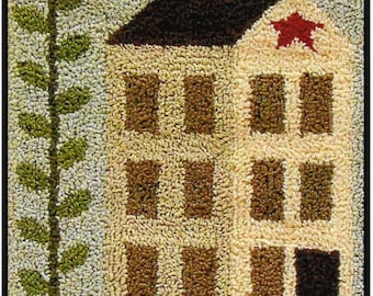 Punch Needle Pattern, American Saltbox, Punch Needle Patterns, Little House Needleworks, Americana Decor, Primitive Decor, PATTERN ONLY