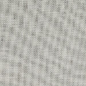 May include: Close-up of a light gray linen fabric. The fabric has a woven texture with visible threads, creating a slightly rough surface. The color is a neutral, pale gray, suitable for various textile applications.