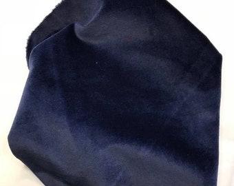 Velveteen, Navy Bean, Blue Velveteen, Hand Dyed Velveteen, Cotton Velveteen, Finishing Fabric, Velveteen Fabric, Lady Dot Creates