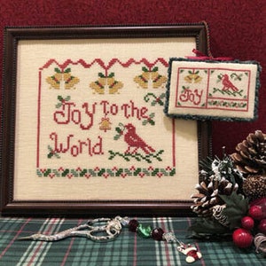 Counted Cross Stitch Pattern, Joy to the World, Christmas Decor, Christmas Ornament, Inspirational, Scissor Tail Designs, PATTERN ONLY