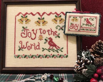 Counted Cross Stitch Pattern, Joy to the World, Christmas Decor, Christmas Ornament, Inspirational, Scissor Tail Designs, PATTERN ONLY