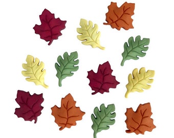 Fall Leaves, Fall Buttons, Autumn Buttons, Oak Leaves, Green Leaves, Yellow Leaves, Harvest, Embellishment, 4632, Buttons Galore & More